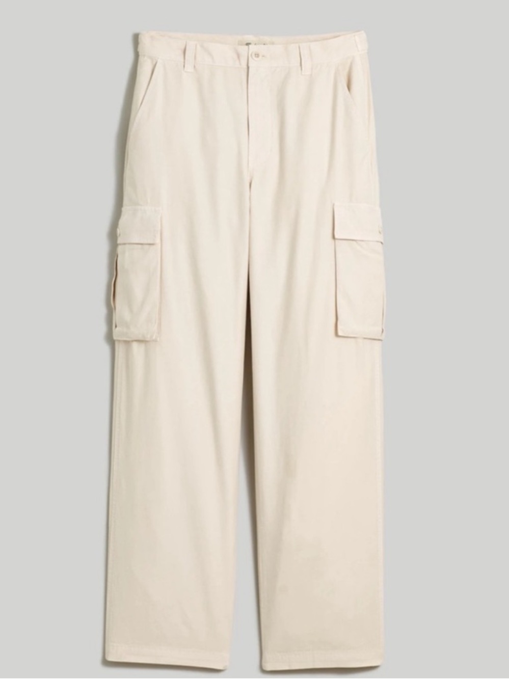 MADEWELL low slung straight, cargo pants off-white/cream